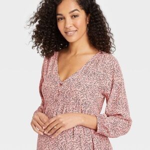 The Nines by HATCH x target Long Sleeve Maternity Dress Floral